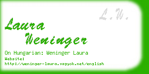 laura weninger business card